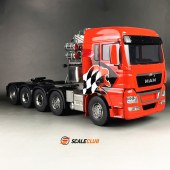 SCALECLUB 1/14 MAN 10x10 full metal with rear steering axle chassis